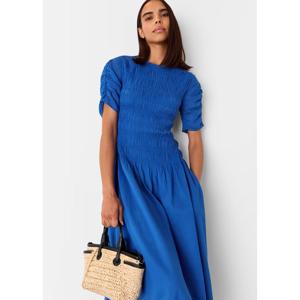 Whistles Blue Avery Smocked Dress